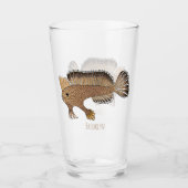 Abbildung von Handfish Cartoon Glas (Vorderseite)
