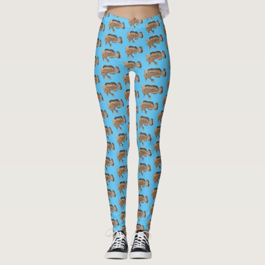 Abbildung von Handfish Cartoon Leggings (Vorderseite)