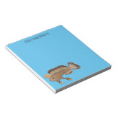 Abbildung von Handfish Cartoon Notizblock (angewinkelt)
