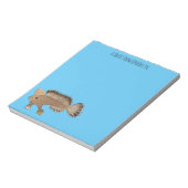Abbildung von Handfish Cartoon Notizblock (Rotiert)