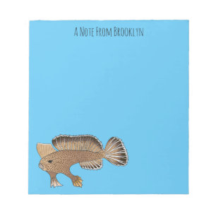 Abbildung von Handfish Cartoon Notizblock