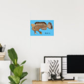 Abbildung von Handfish Cartoon Poster (Heimbüro)