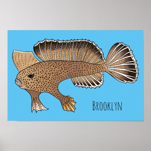 Abbildung von Handfish Cartoon Poster (Vorne)