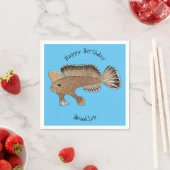 Abbildung von Handfish Cartoon Serviette (Beispiel)