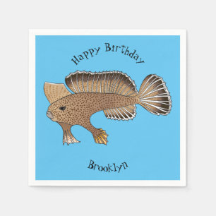 Abbildung von Handfish Cartoon Serviette