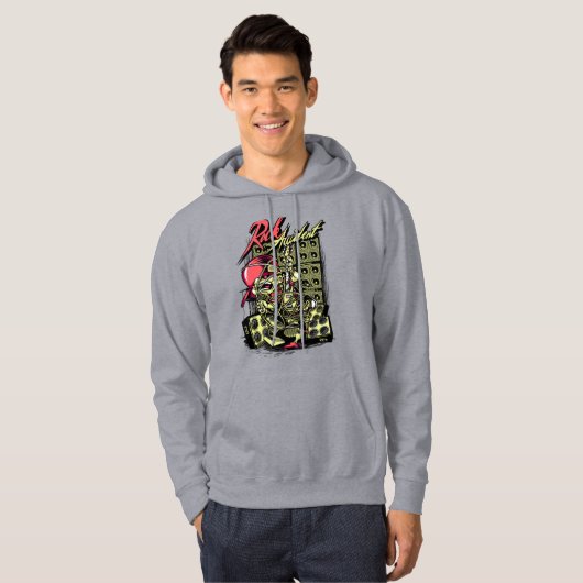 Abbildung von Unfällen in Rock, Musik-Comic Hoodie (Vorne ganz)