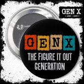 Abbildung X Generation X Gen Xer Funny Gen X Button