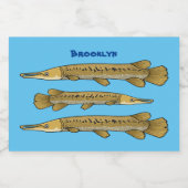 Abbildung zum Cartoon von Alligator Lebensmitteletikett (Einzelnes Label)