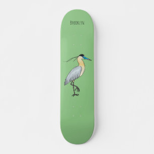 Abbildung zum Cartoon von gekapselten Vögeln Skateboard