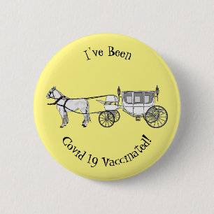 Abbildung zum Hochzeitspferd & Kutsche Cartoon Button
