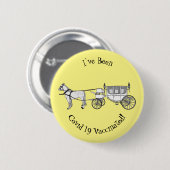 Abbildung zum Hochzeitspferd & Kutsche Cartoon Button (Vorne & Hinten)