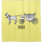 Abbildung zum Hochzeitspferd & Kutsche Cartoon Duschvorhang (Vorderseite)