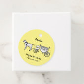 Abbildung zum Hochzeitspferd & Kutsche Cartoon Geschenkanhänger (Beispiel)