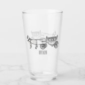 Abbildung zum Hochzeitspferd & Kutsche Cartoon Glas (Vorderseite)