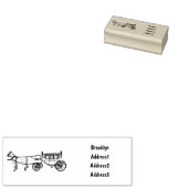 Abbildung zum Hochzeitspferd & Kutsche Cartoon Gummistempel (Stempel)