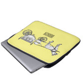 Abbildung zum Hochzeitspferd & Kutsche Cartoon Laptopschutzhülle (Vorne Knopf)