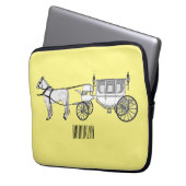 Abbildung zum Hochzeitspferd & Kutsche Cartoon Laptopschutzhülle (Vorderseite Links)