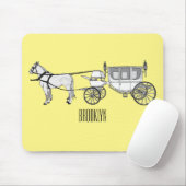 Abbildung zum Hochzeitspferd & Kutsche Cartoon Mousepad (Mit Mouse)