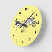 Abbildung zum Hochzeitspferd & Kutsche Cartoon Runde Wanduhr (Winkel)