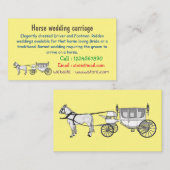 Abbildung zum Hochzeitspferd & Kutsche Cartoon Visitenkarte (Vorne/Hinten)