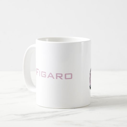 Abbildungen Name Rosa Figaro Auto Kaffeetasse (Vorderseite Links)