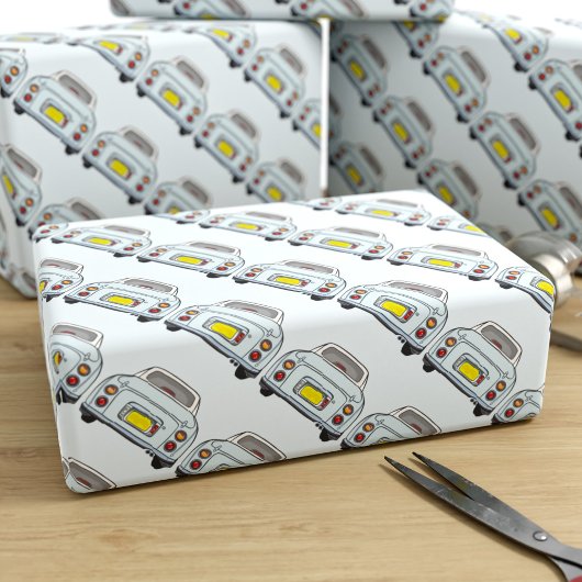 Abbildungen Pale Aqua Blue Figaro Umschlagpapier Geschenkpapier