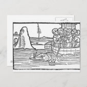 Abbildungen von "Die Reise von St. Brendan" Postkarte (Vorne/Hinten)