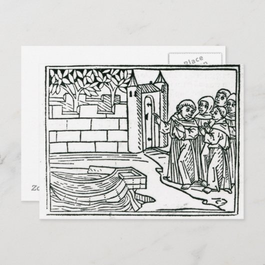 Abbildungen von "Die Reise von St. Brendan" Postkarte (Vorne/Hinten)