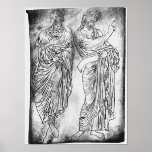 Abbildungen von zwei Aposteln oder Propheten Poster