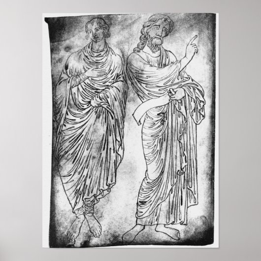 Abbildungen von zwei Aposteln oder Propheten Poster (Vorne)