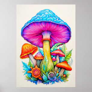 Abbildungen zur Verbreitung von Waldmushroom Poster