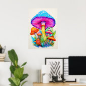 Abbildungen zur Verbreitung von Waldmushroom Poster (Heimbüro)