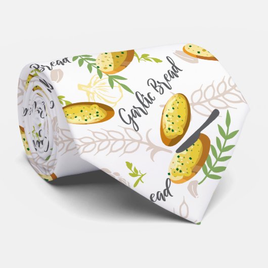 Abbildungsmuster für Knoblauchbrot V1 Krawatte (Gerollt)