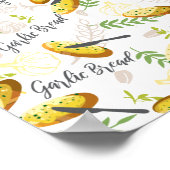 Abbildungsmuster für Knoblauchbrot V1 Poster (Ecke)