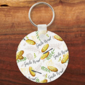 Abbildungsmuster für Knoblauchbrot V1 Schlüsselanhänger (Vorderseite)