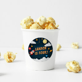 Abblasen | PERSONALISIERTER KINDERGEBURTSTAG Runder Aufkleber