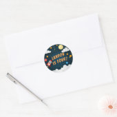 Abblasen | PERSONALISIERTER KINDERGEBURTSTAG Runder Aufkleber (Umschlag)