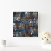 Abblasen von Metallen Quadratische Wanduhr (Zuhause)