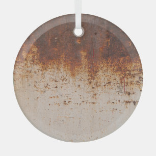 Abblätternde Farbe, rostige Wandstruktur. Ornament Aus Glas