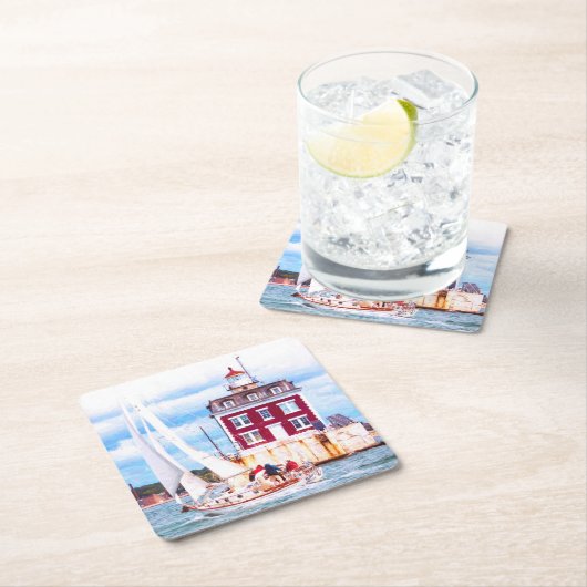 Abblendlicht Rechteckiger Pappuntersetzer (Vor Ort)