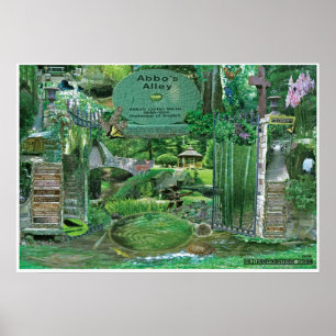 Abbos Gassen-Collage Sewanee, TN OlioStudios.com Poster