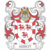 Abbot Familienwappen Aufkleber (Vorderseite)
