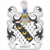Abbot Familienwappen Aufkleber (Vorderseite)