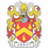 Abbot Familienwappen Aufkleber (Vorderseite)