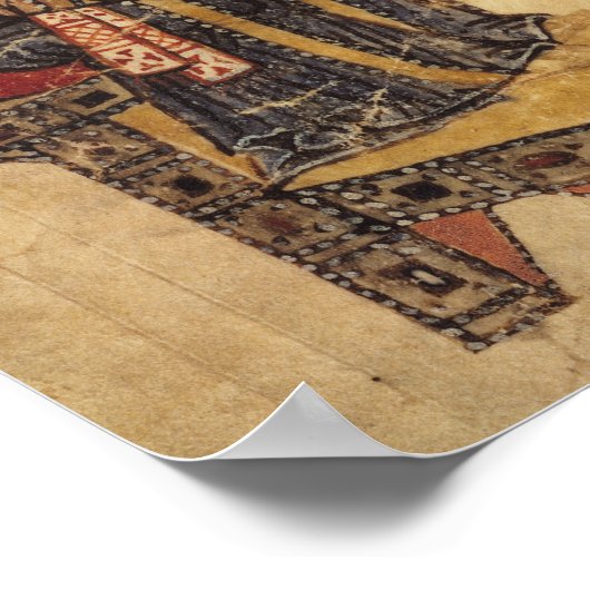 Abbot John bietet Manuskript Benedict an Poster (Ecke)