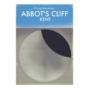 Abbot's Cliff 'Sound Mirror' Kent Vintage Poster. Fotodruck