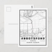 Abbotsford British Columbia Canada Travel City Map Postkarte (Vorne/Hinten)