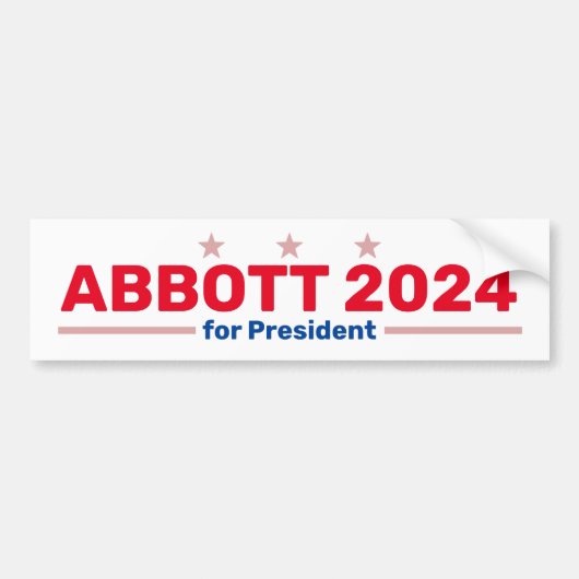 Abbott 2024 Autoaufkleber (Vorne)