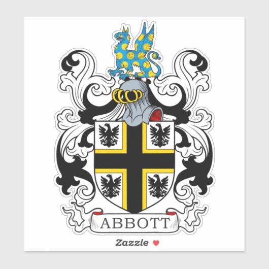 Abbott Familienwappen Aufkleber (Blatt)