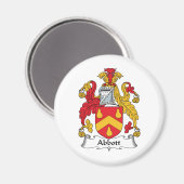 Abbott Familienwappen Magnet (Vorderseite/Rückseite)